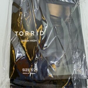 Torrid Shadow Stripe Thigh High Tights Size 1/2 New